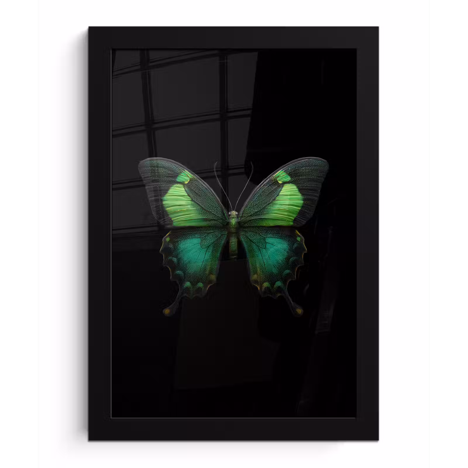 Poster met lijst - Vlinder - Groen - Opvallend — 1