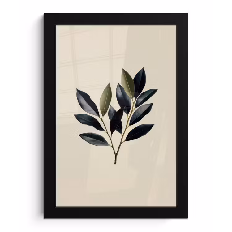 Poster met lijst - Ovaal - Olijfgroen - Simpel — 1