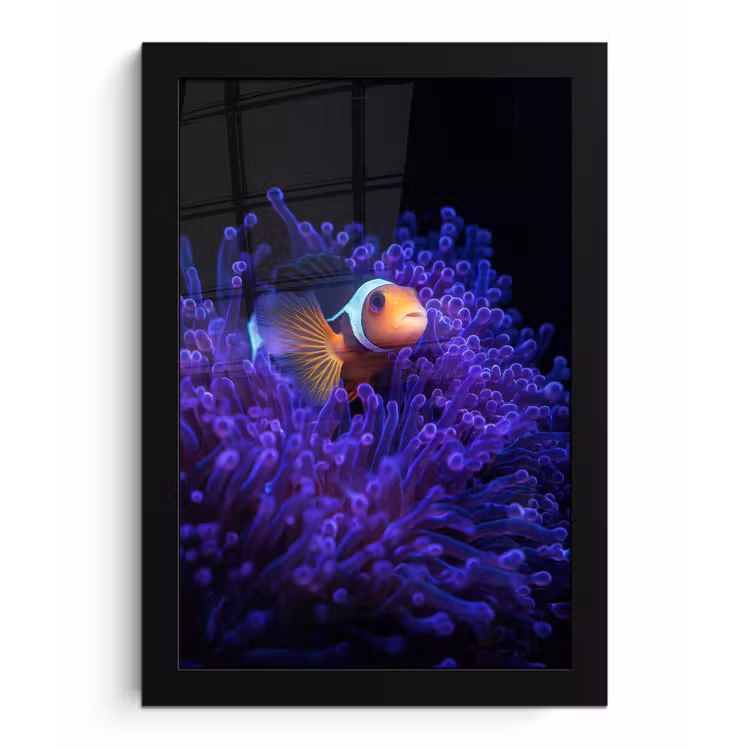 Poster met lijst - Koraal - Vis - Oranje - Zee — 1