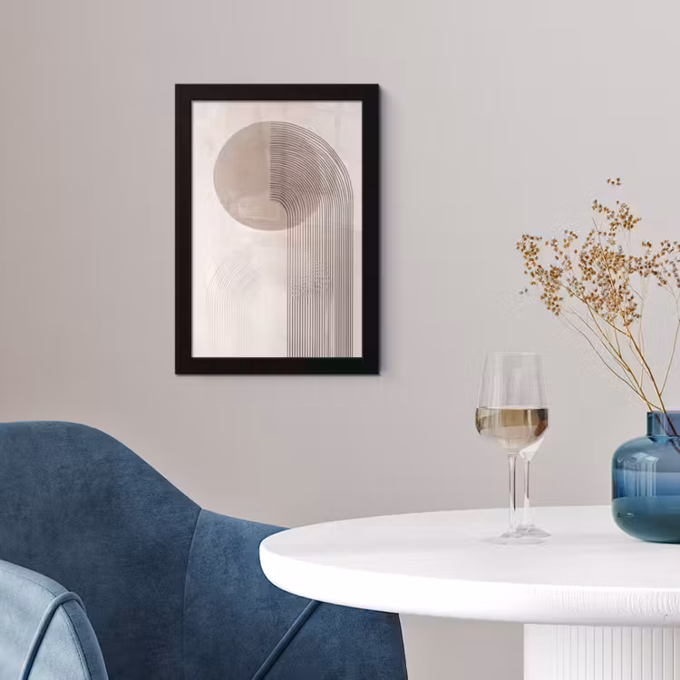 Poster met lijst - Minimalistisch - Cirkel - Lichtgrijs — 2