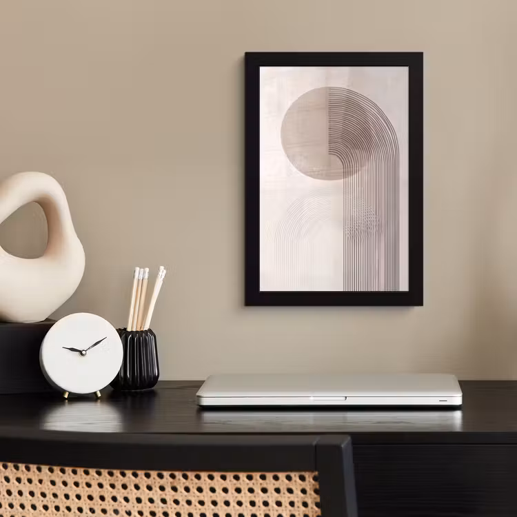 Poster met lijst - Minimalistisch - Cirkel - Lichtgrijs — 3