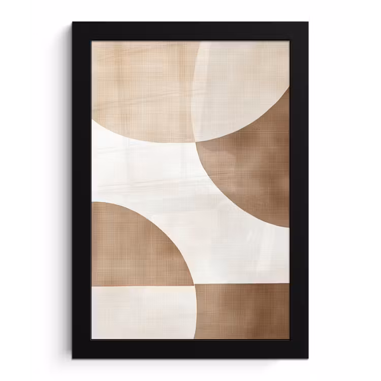 Poster met lijst - Snijdende cirkels - Overlappende vlakken — 1