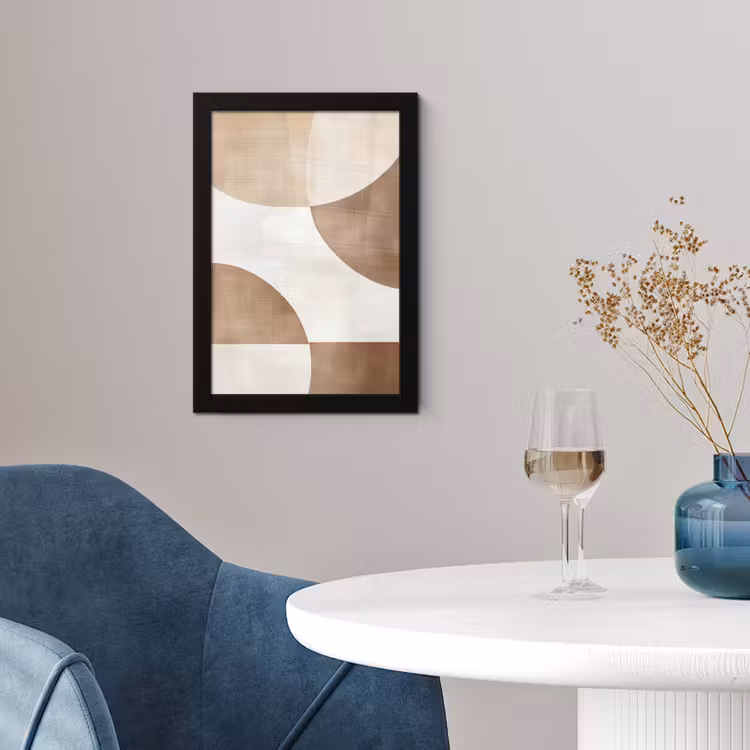 Poster met lijst - Snijdende cirkels - Overlappende vlakken — 2