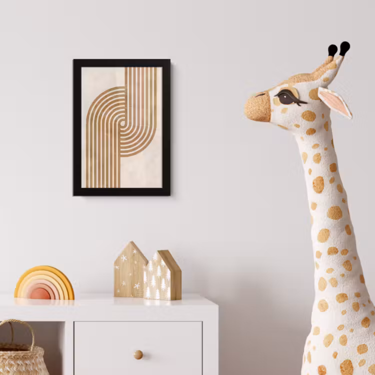 Poster met lijst - Symmetrische bocht - Koperkleurig — 5