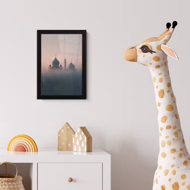 Poster met lijst - Moskee - Minaretten - mist - Islamitisch — 5