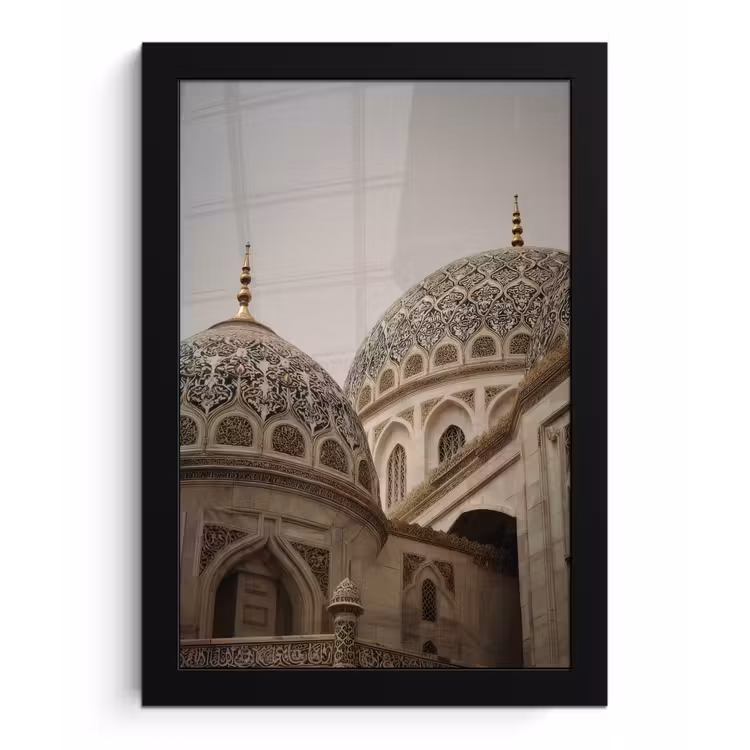 Poster met lijst - Mozaïekkoepels - Gouden spitsen - Islamitisch — 1