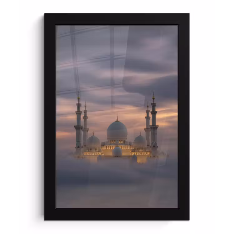 Poster met lijst - Zonsondergang - Moskee - Wolken - Islamitisch — 1