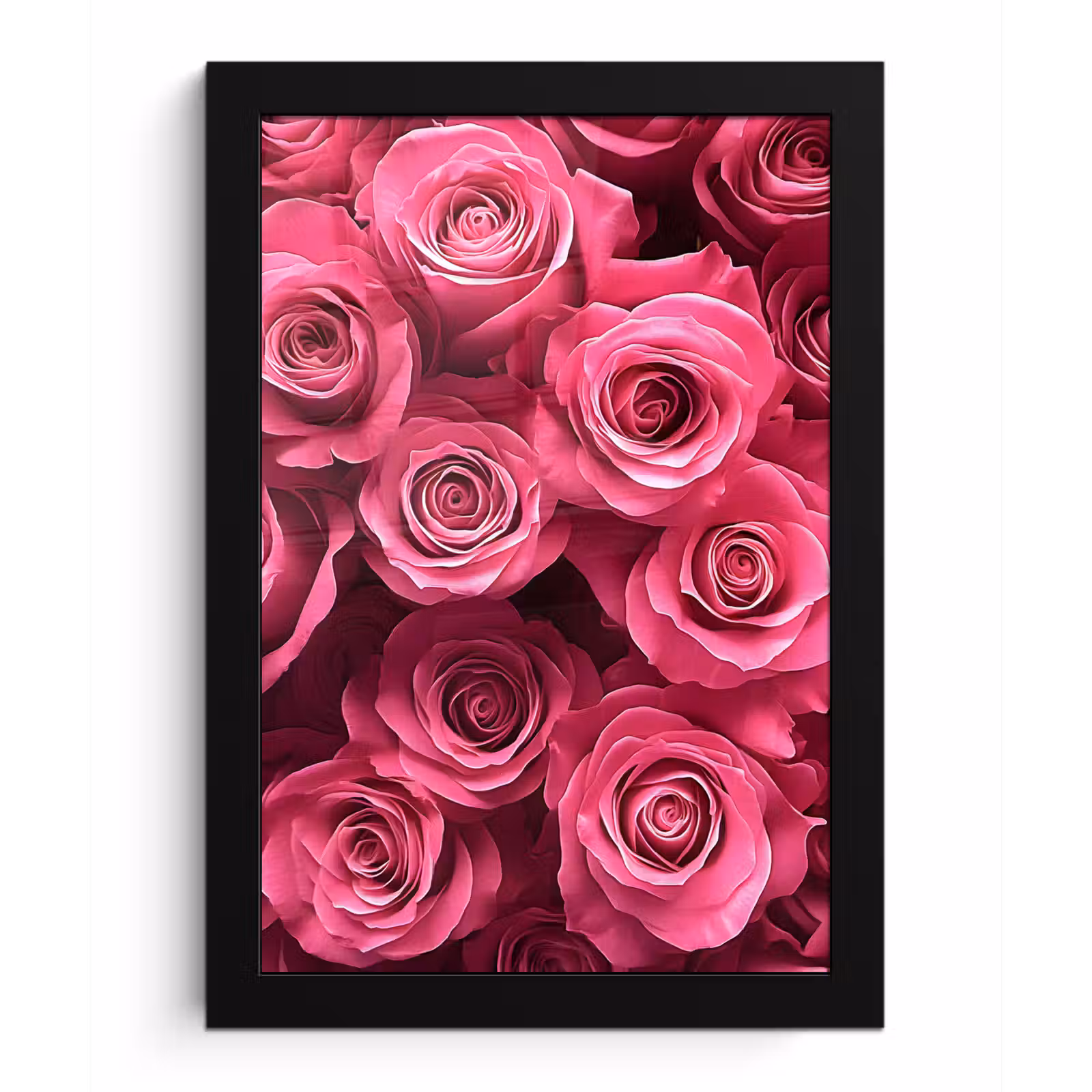 Poster met lijst - Rozen - Pink - Bloem — 1