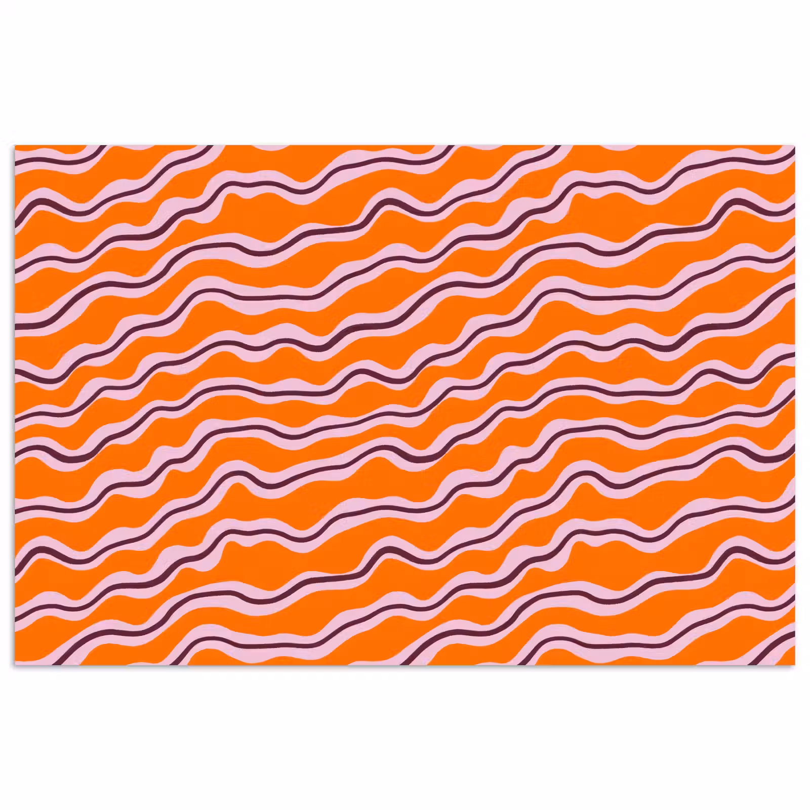 Poster - Retro - Golvend - Oranje — 1