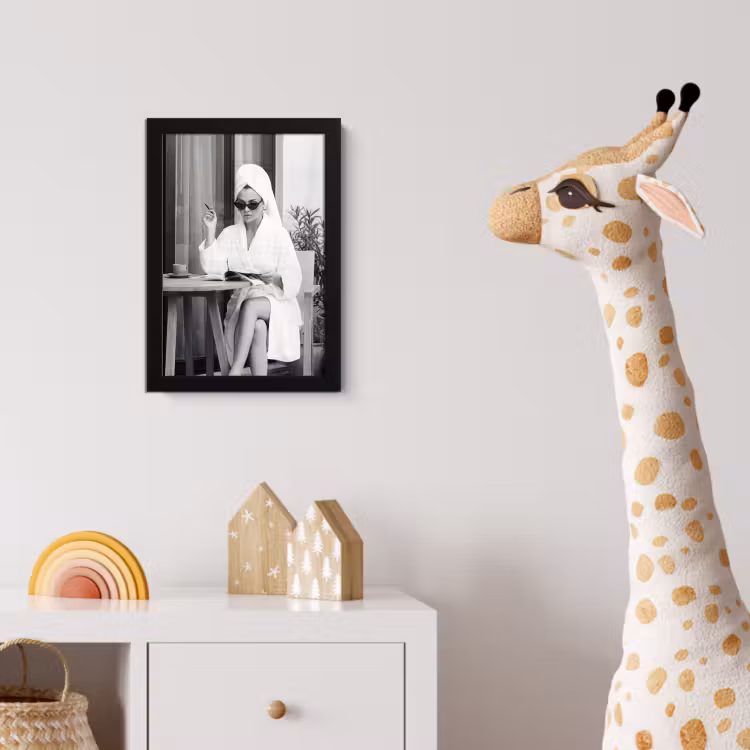 Poster met lijst - Modern - Vrouw - Zwart - Wit — 5