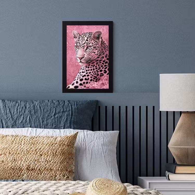 Poster met lijst - Panter - Luxe - Roze — 4