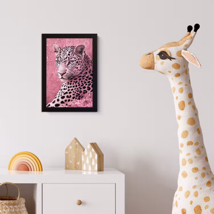 Poster met lijst - Panter - Luxe - Roze — 5