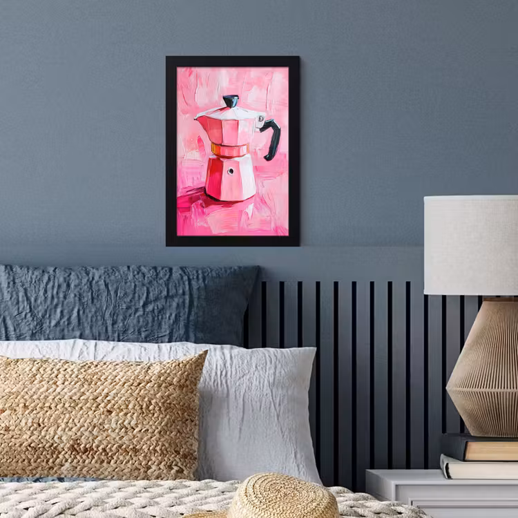 Poster met lijst - Roze - Verf - Coffee — 4