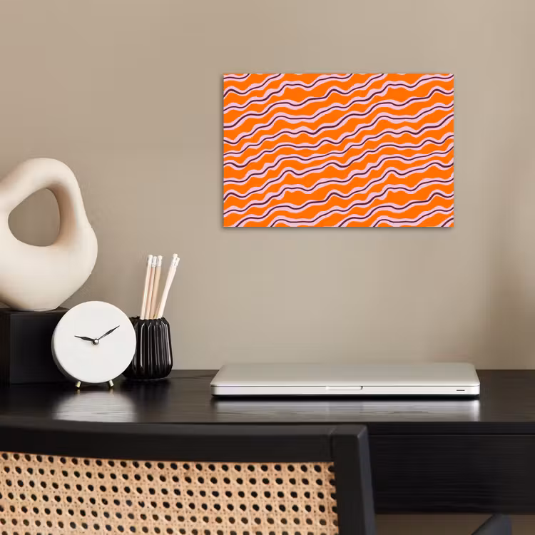 Poster - Retro - Golvend - Oranje — 2