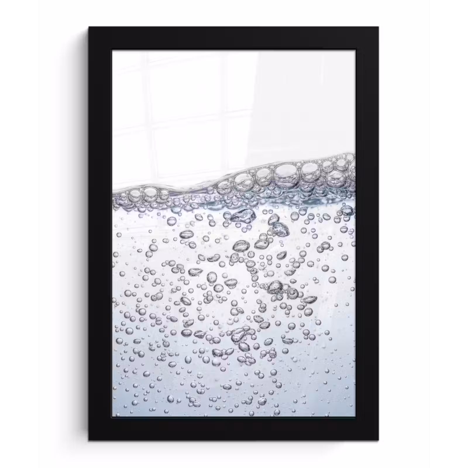 Poster met lijst - Luchtbellen - Water - Dynamisch — 1