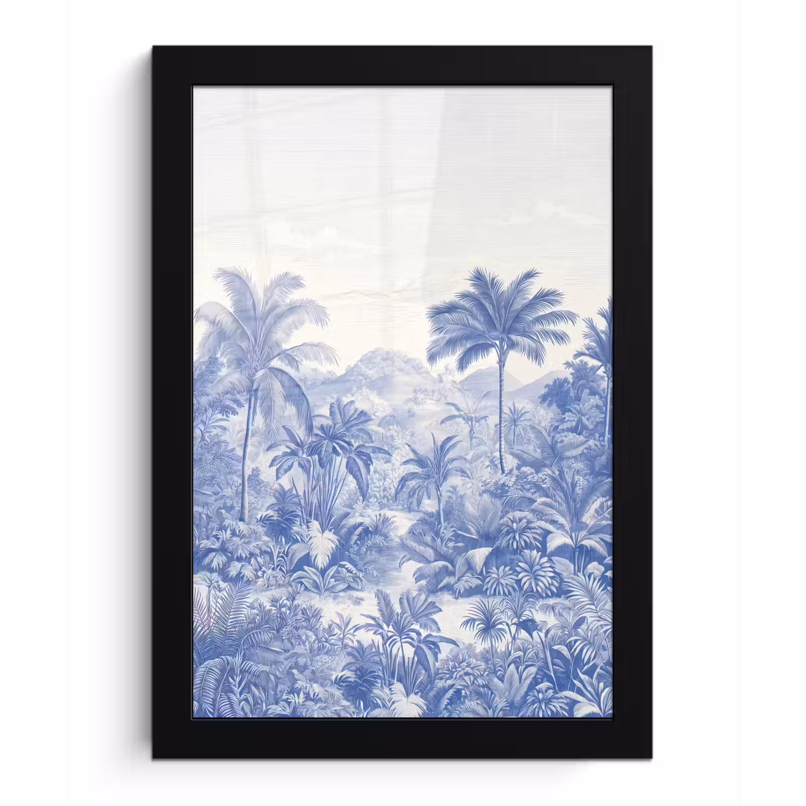 Poster met lijst - Tropisch - Jungle - Blauw — 1