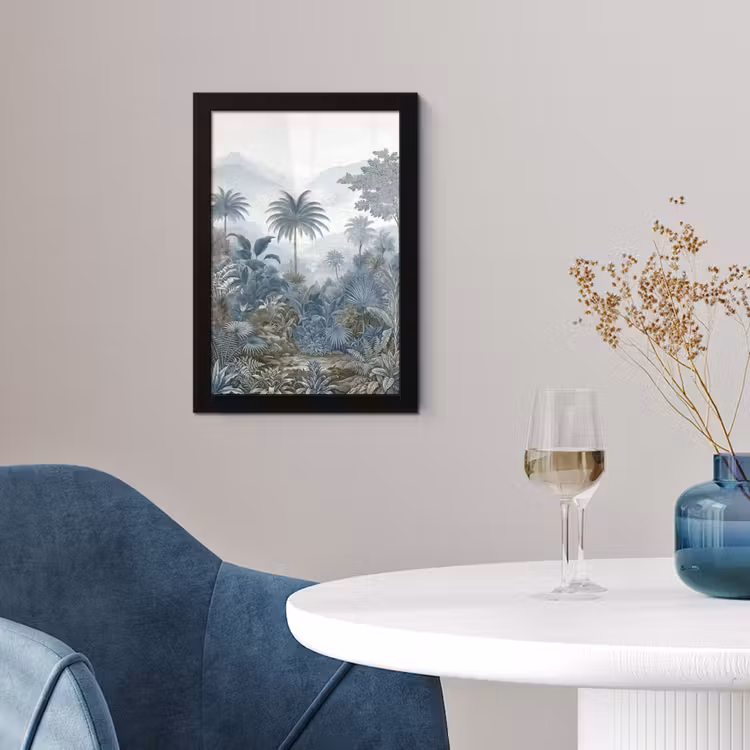 Poster met lijst - Jungle - Modern - Blauw - Groen — 2