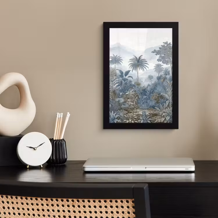 Poster met lijst - Jungle - Modern - Blauw - Groen — 3