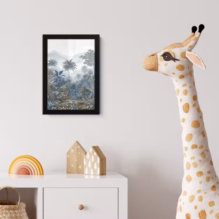 Poster met lijst - Jungle - Modern - Blauw - Groen — 5