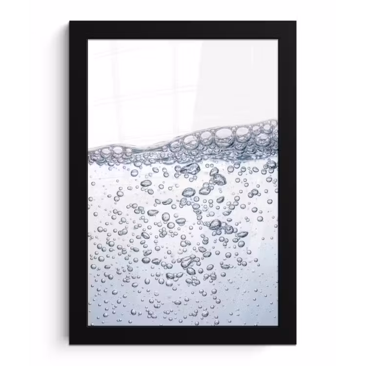 Poster met lijst - Luchtbellen - Water - Dynamisch — 1