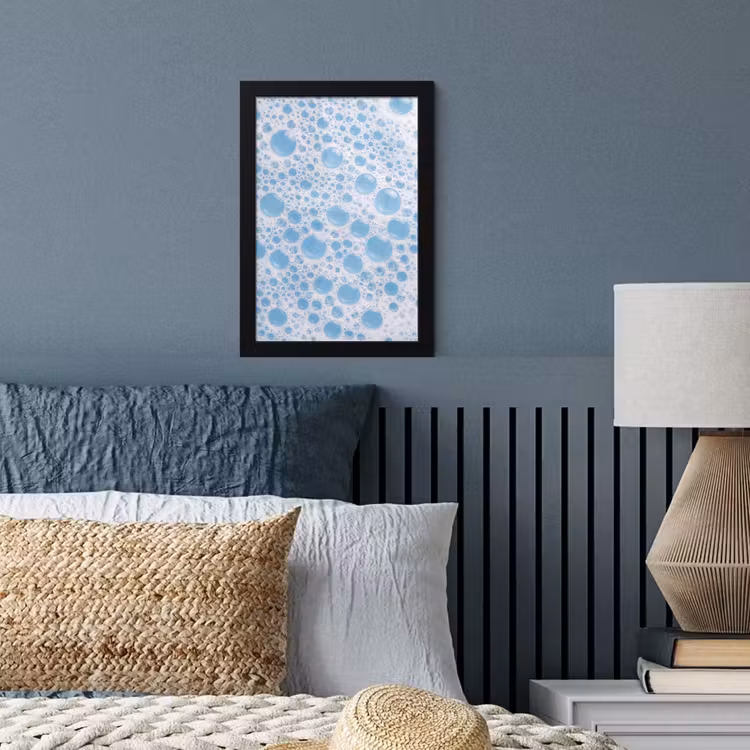 Poster met lijst - Schuim - Bubbels - Blauw — 4
