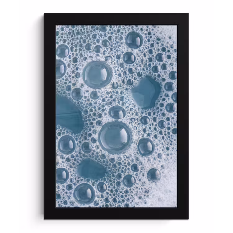 Poster met lijst - Schuim - Water - Textuur — 1