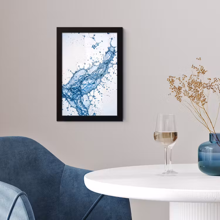 Poster met lijst - Spash - Water - Blauw — 2
