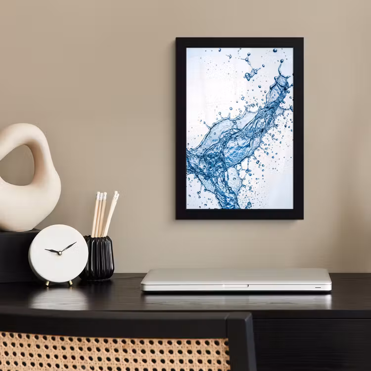 Poster met lijst - Spash - Water - Blauw — 3