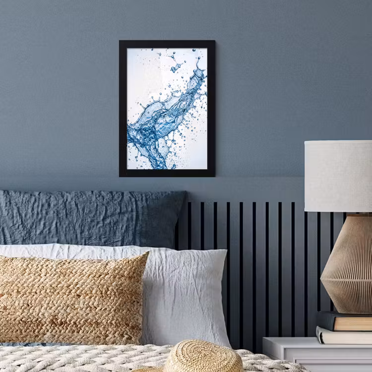 Poster met lijst - Spash - Water - Blauw — 4