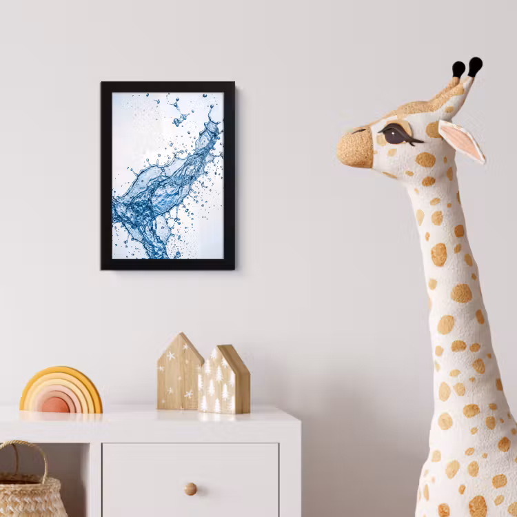 Poster met lijst - Spash - Water - Blauw — 5