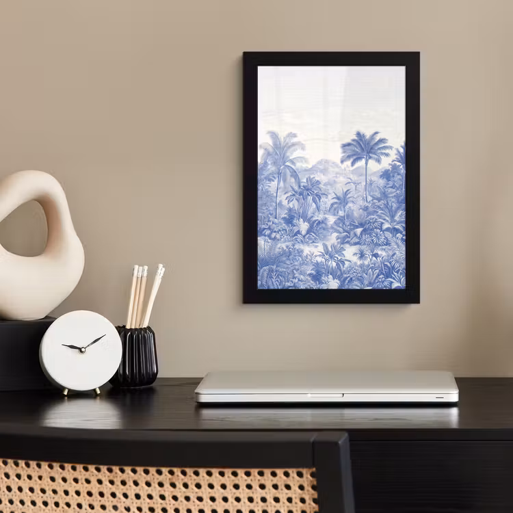 Poster met lijst - Tropisch - Jungle - Blauw — 3