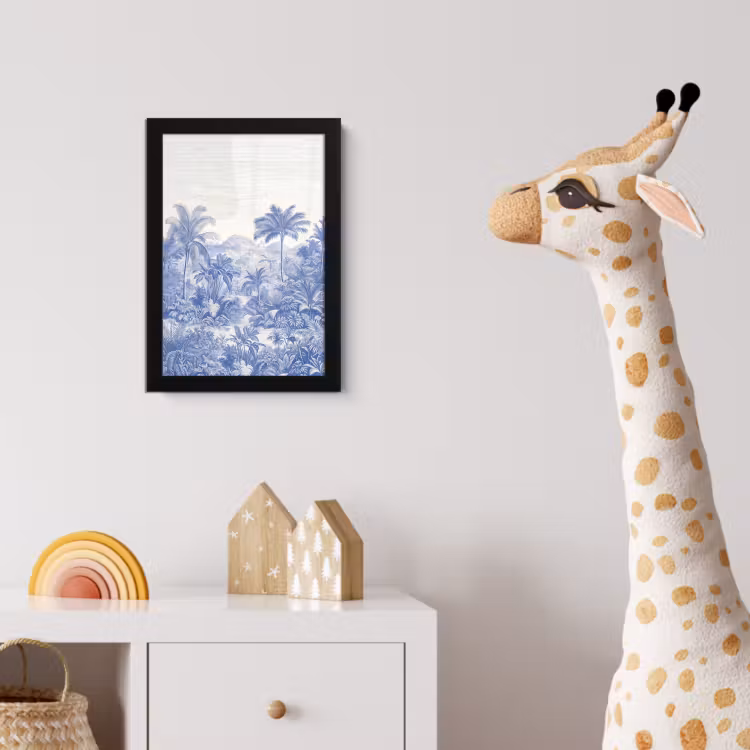 Poster met lijst - Tropisch - Jungle - Blauw — 5