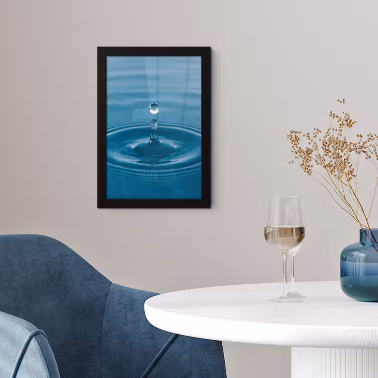 Poster met lijst - Waterdruppel - Water - Oppervlakte — 2