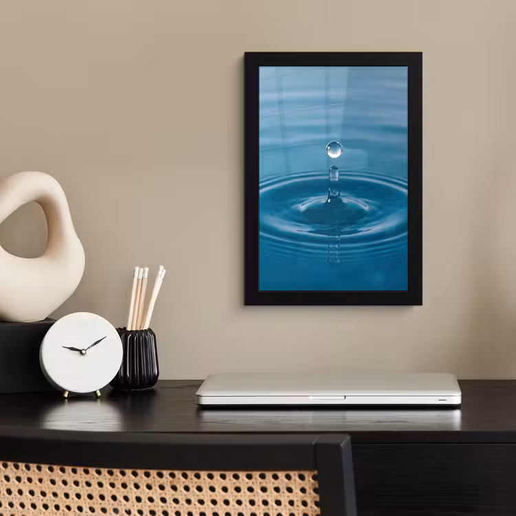 Poster met lijst - Waterdruppel - Water - Oppervlakte — 3