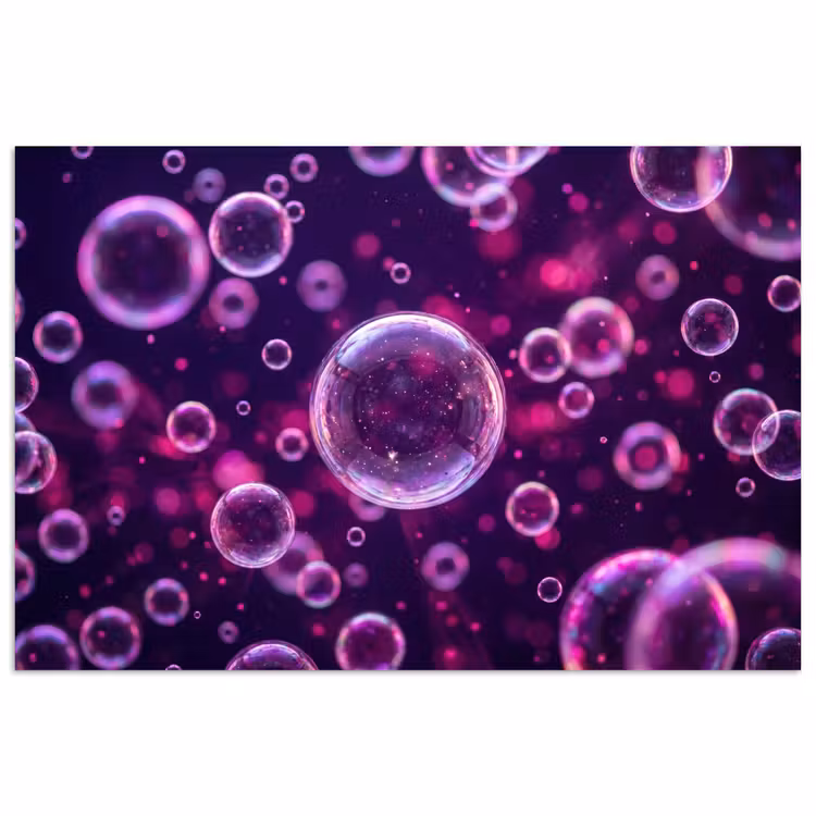 Poster - Paars - Bubbels - Schuim — 1
