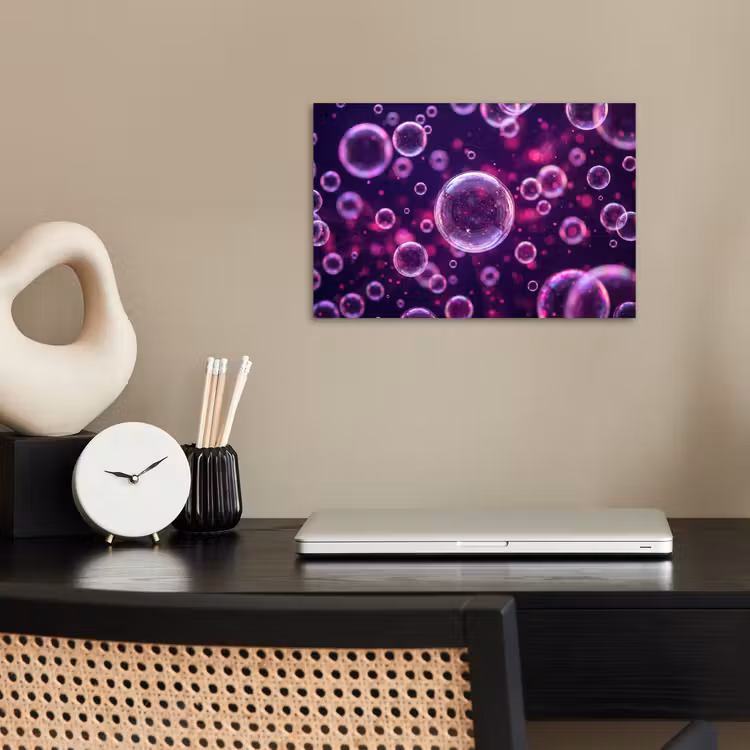 Poster - Paars - Bubbels - Schuim — 2
