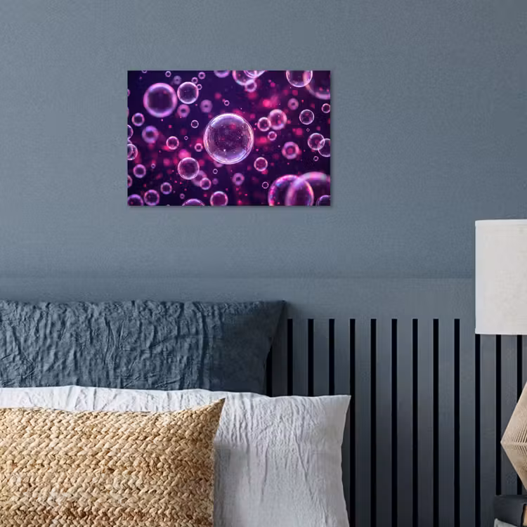 Poster - Paars - Bubbels - Schuim — 3