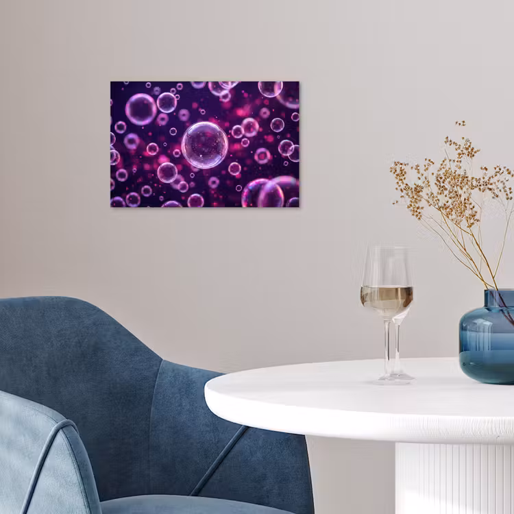 Poster - Paars - Bubbels - Schuim — 4