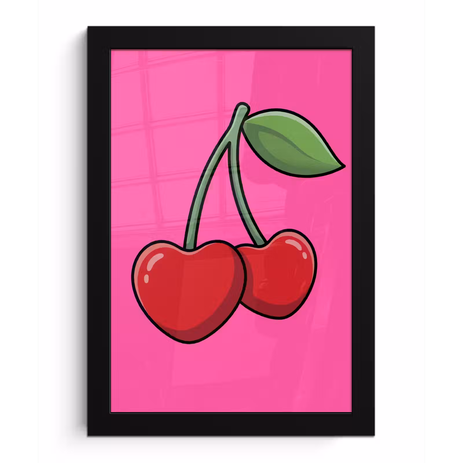 Poster met lijst - Kers - Roze - Fruit — 1
