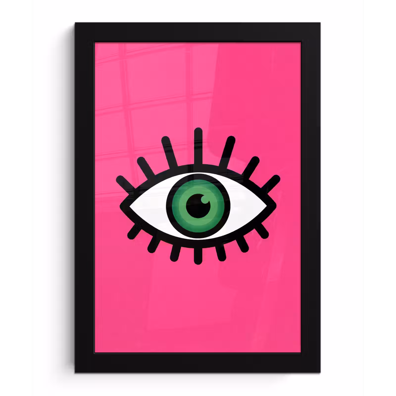 Poster met lijst - Minimalistisch - Oog - Roze — 1