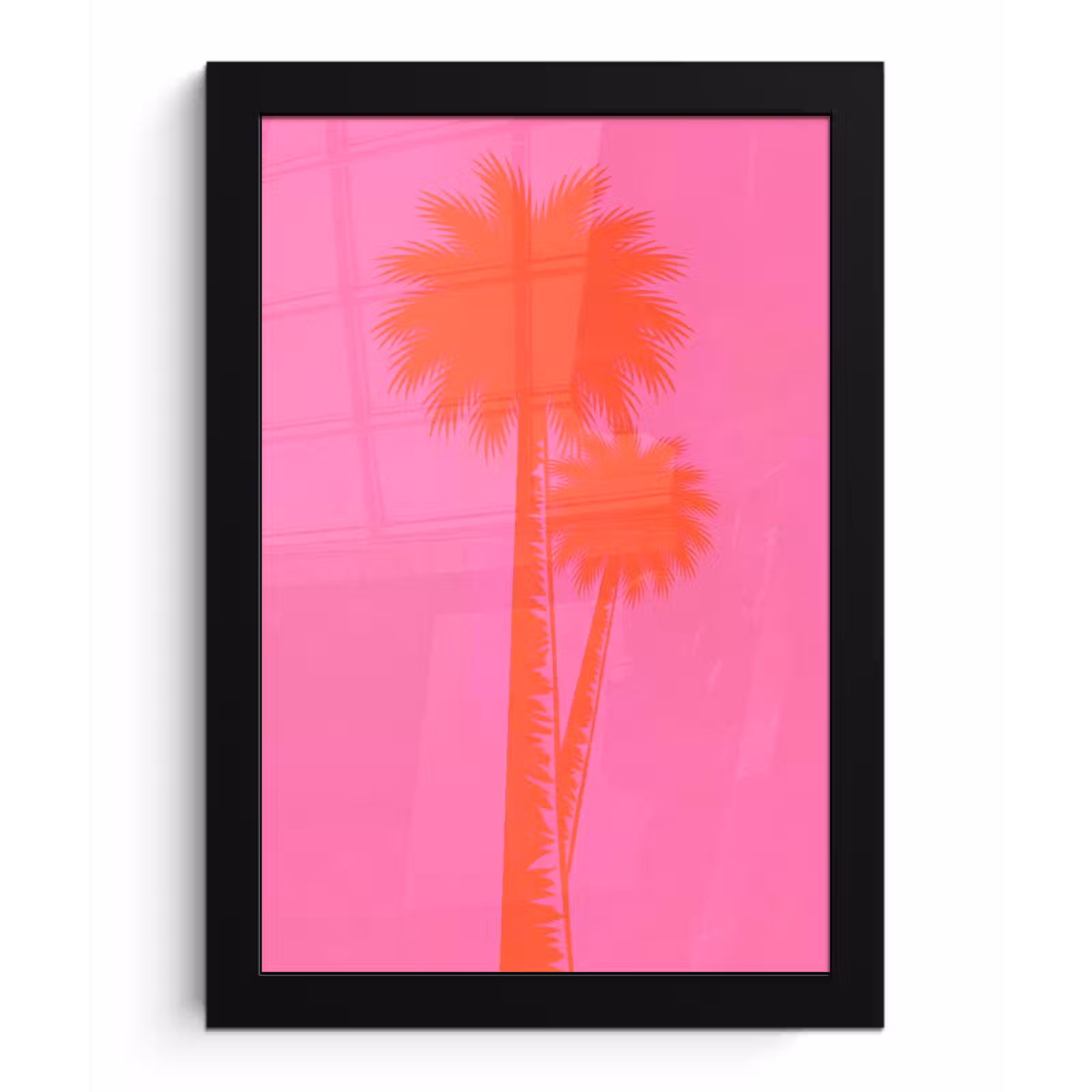 Poster met lijst - Palmbomen - Modern - Roze — 1