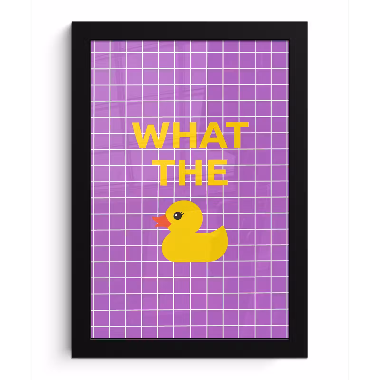 Poster met lijst - Tekst - Eend - Paars — 1
