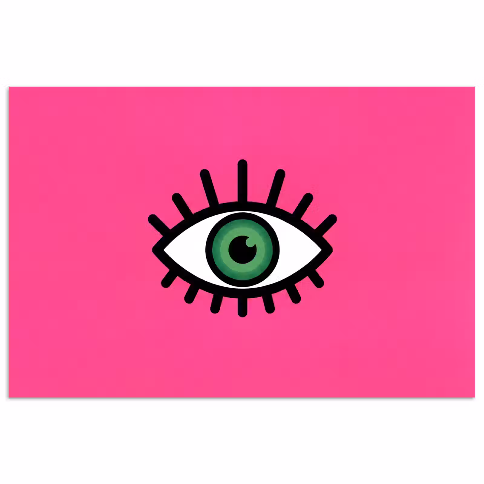 Poster - Minimalistisch - Oog - Roze — 1