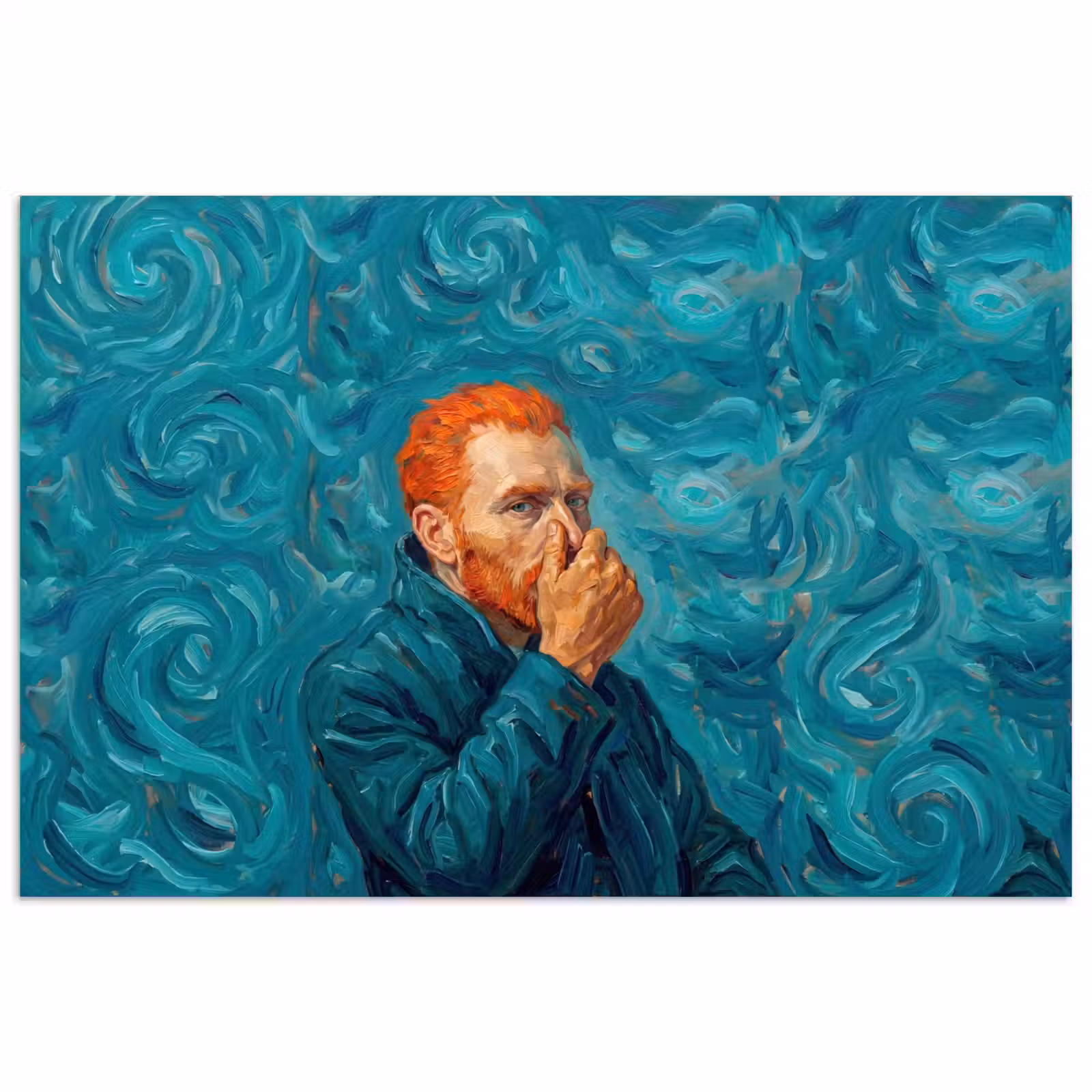 Poster - Portret - Klassiek - Blauw — 1