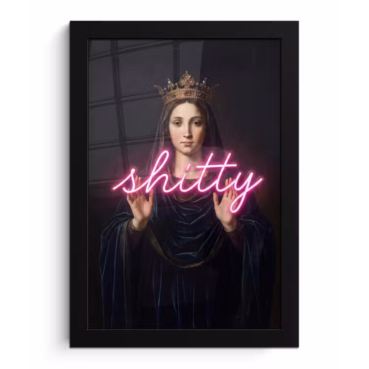 Poster met lijst - Ironisch - Tekst - Neon — 1