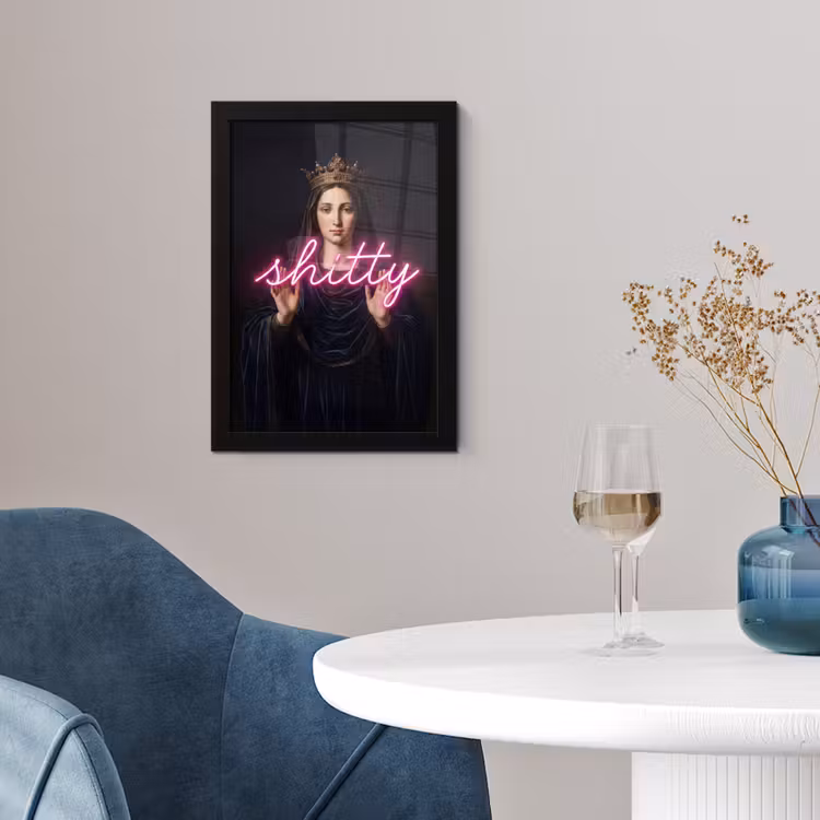 Poster met lijst - Ironisch - Tekst - Neon — 2