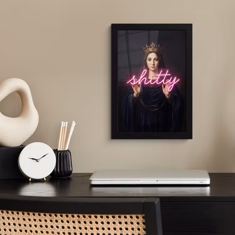 Poster met lijst - Ironisch - Tekst - Neon — 3