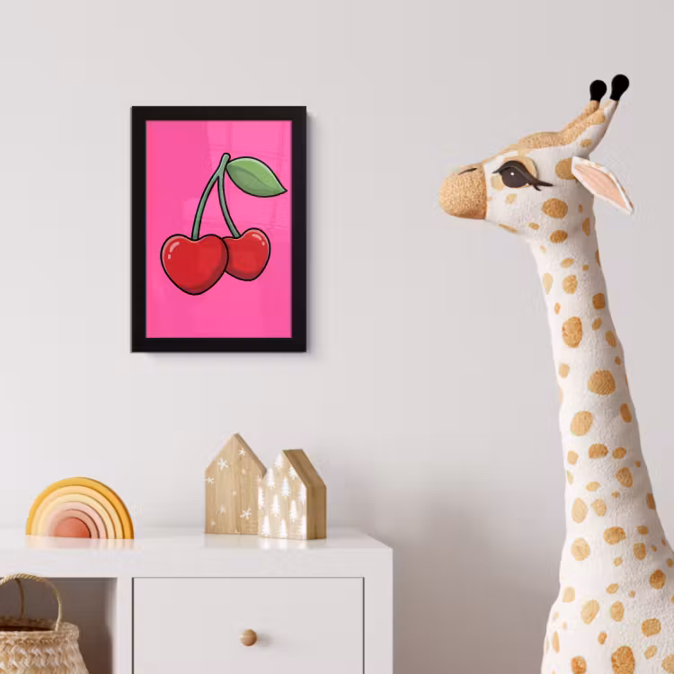 Poster met lijst - Kers - Roze - Fruit — 5