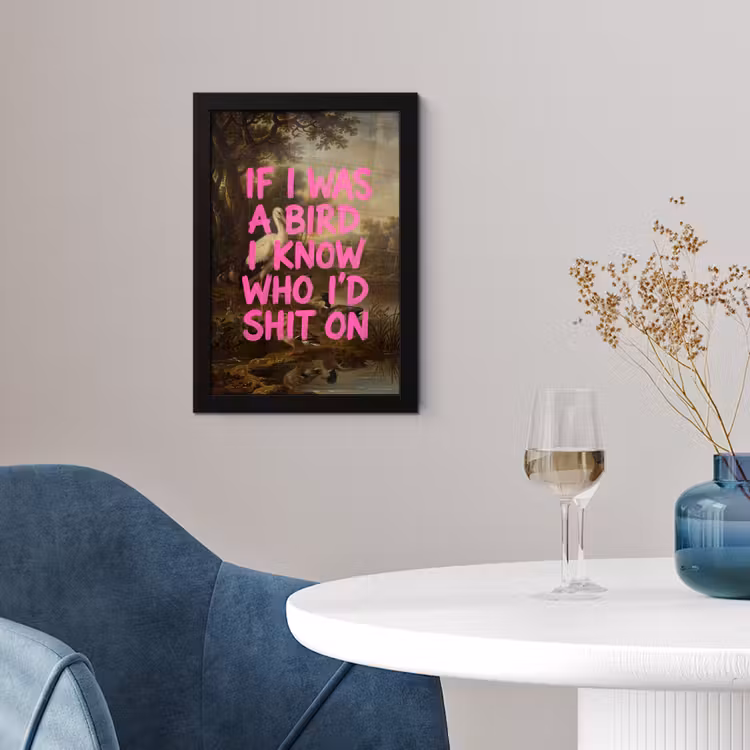 Poster met lijst - Klassiek - Humor - Roze — 2