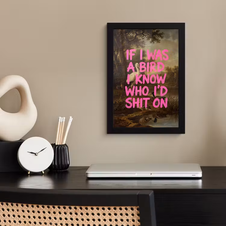 Poster met lijst - Klassiek - Humor - Roze — 3